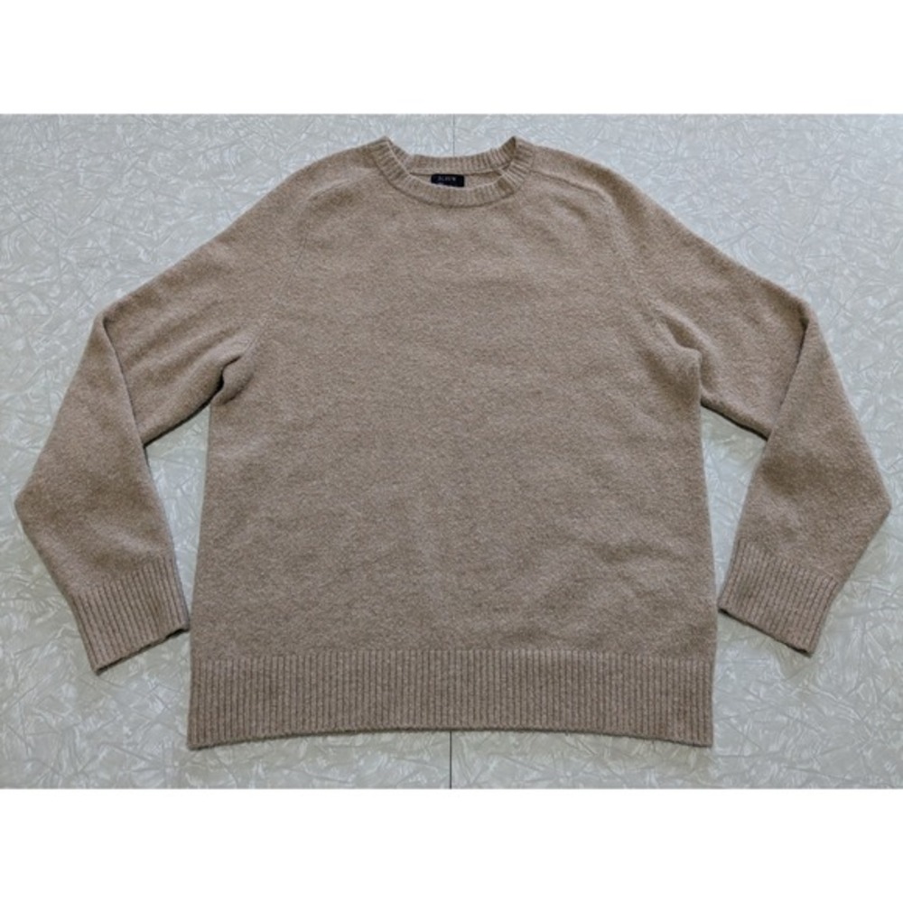 J. Crew Women's M‎ Extra Soft Tan Sweater Preppy Classic Academia Quiet Luxury